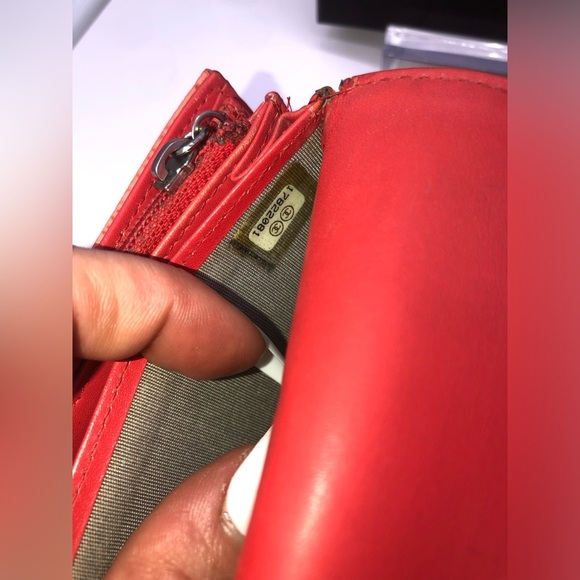 🩷CHANEL Wallet Timeless CC Embroidered Top Flap Snap Long Salmon Pink Coral COA - Picture 13 of 16